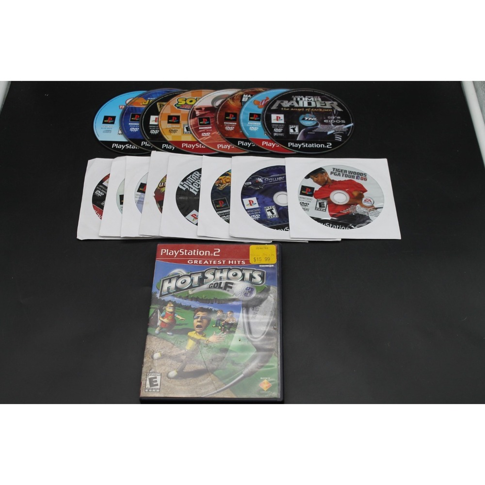 Sony PlayStation 2 Game Lot 16 PS2 Games Untested Hot Shots Tomb Raider Sonic